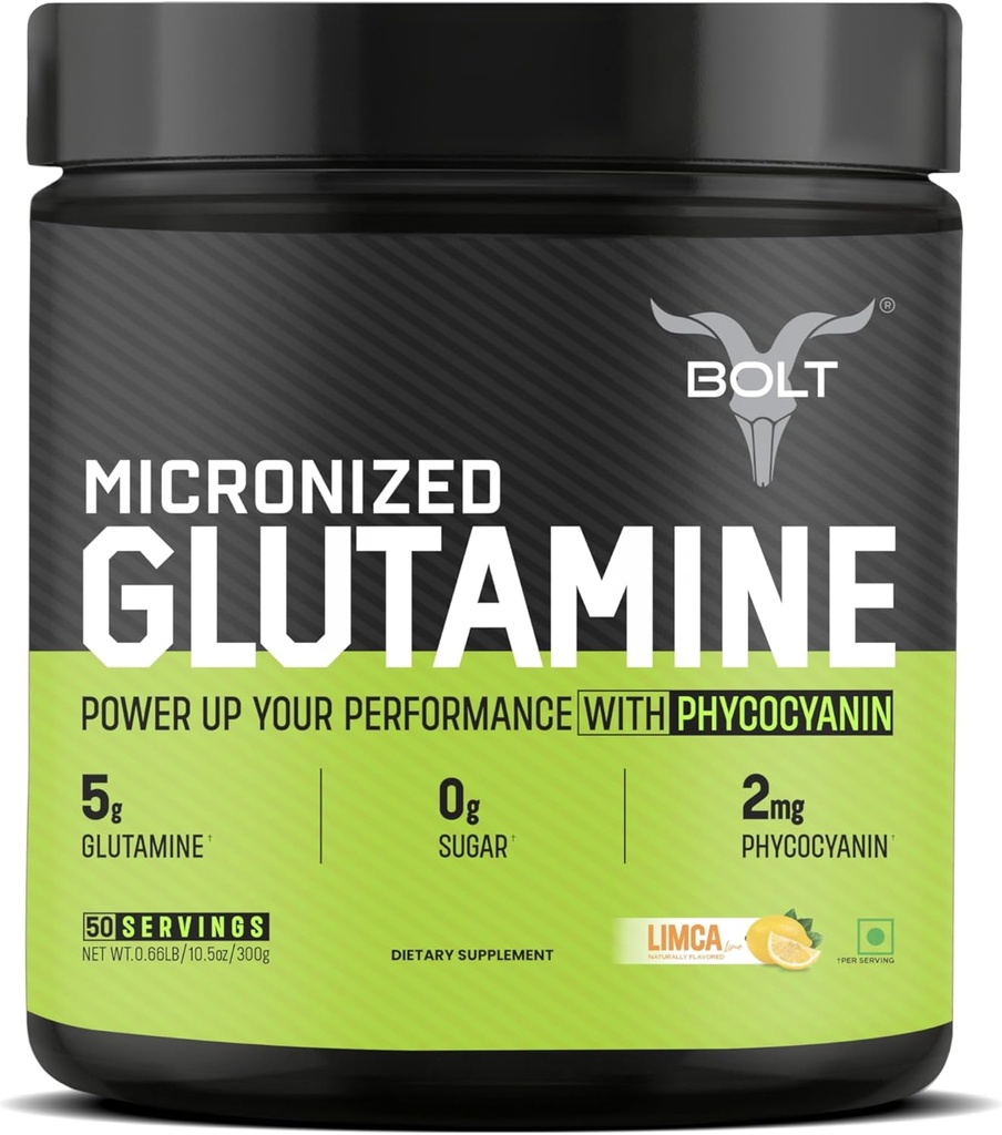 Micronized Glutamine Powder (50 Servings, Limca Lime)