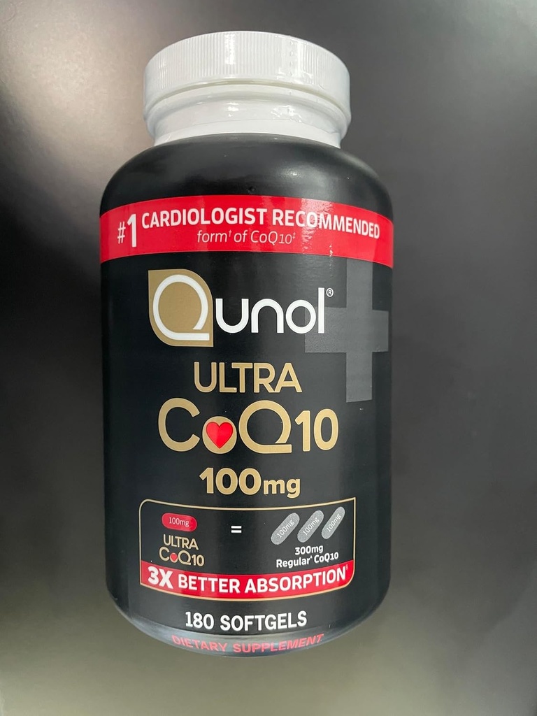 Qunol CoQ10 100mg Softgels Ultra 3Xのよりよい吸収の補酵素Q10の補足-管のおよび中心の健康及びエネルギーの生産のための酸化防止の補足- 6か月の供給- 180の計算