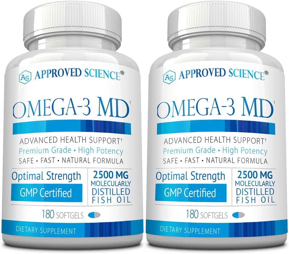 Omega-3MD - 魚油EPA&DHA - 認知健康を改善する - 2ボトル - 6ヶ月の供給
