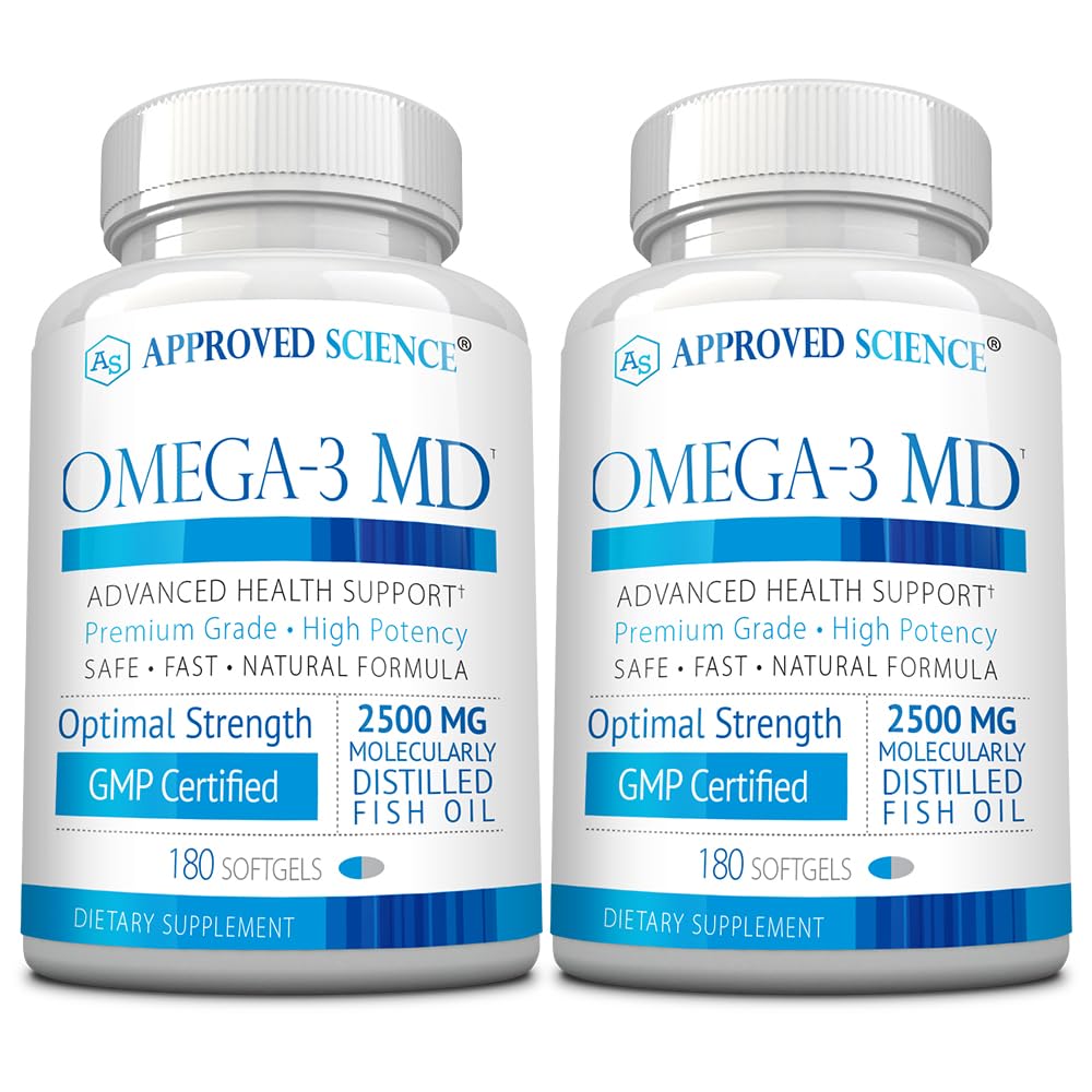 Omega-3MD - 魚油EPA&DHA - 認知健康を改善する - 2ボトル - 6ヶ月の供給