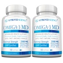 Omega-3MD - 魚油EPA&DHA - 認知健康を改善する - 2ボトル - 6ヶ月の供給