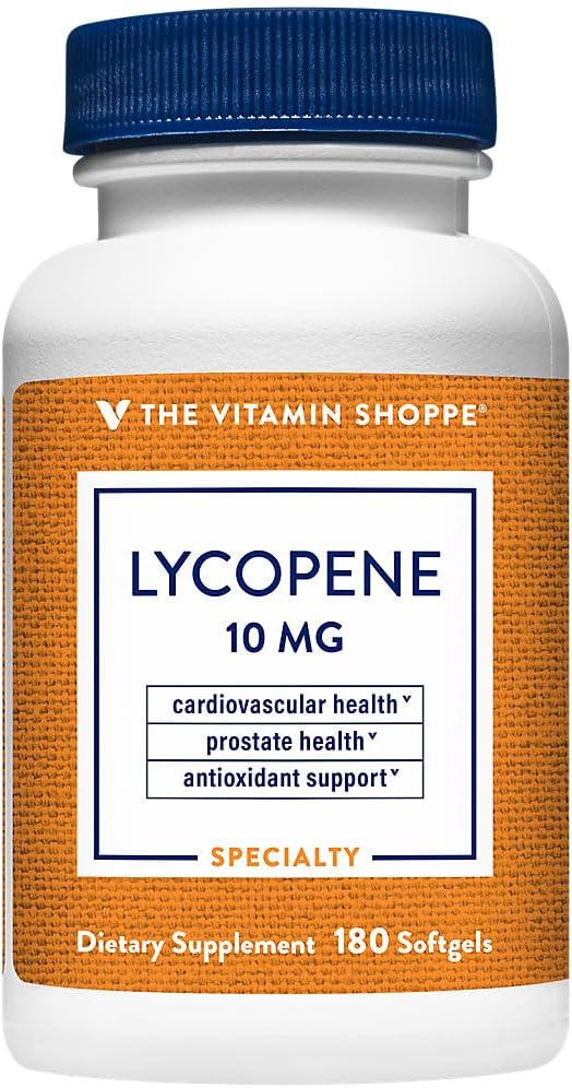 ビタミンShoppe Lycopene 10MG、心血管、前立腺および細胞の健康(180 Softgels)を支える酸化防止剤