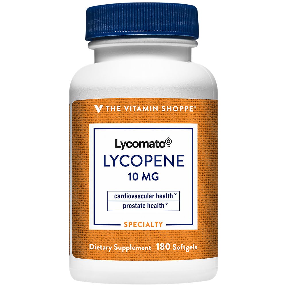 ビタミンShoppe Lycopene 10MG、心血管、前立腺および細胞の健康(180 Softgels)を支える酸化防止剤