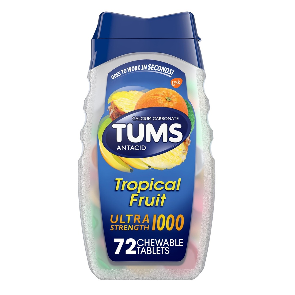 Tumsの超1000の最高の強さの熱帯フルーツ- 72のChewableタブレット