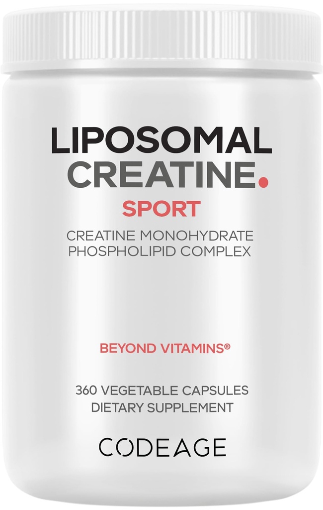 Codeage Liposomalのクレアチンの一水化物の補足、純粋なクレアチン2500mg - 3か月の供給、Micronizedのクレアチニン筋肉スポーツの栄養物および運動選手、非GMO - 360のカプセル