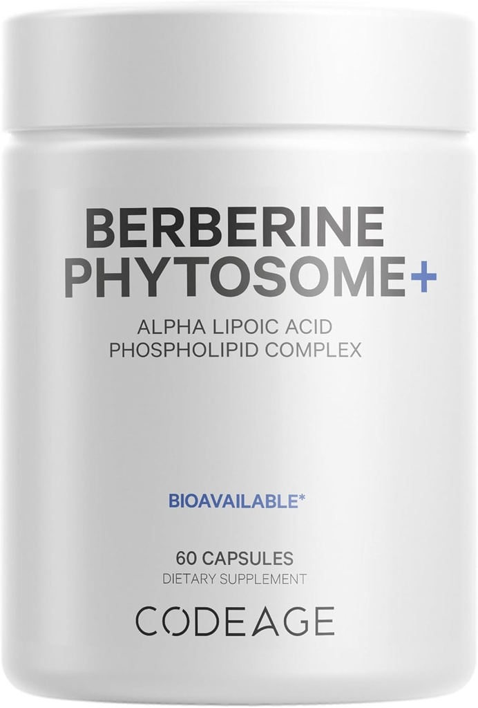 Codeage Berberine Phytosomeサプリメント - Berberine HCL、アルファリポ酸、Phospholipidコンプレックス - 2-月サプライ - Berberine HCL - Berberine Hydrochloride - グルテンフリー、非GMO - 60カプセル