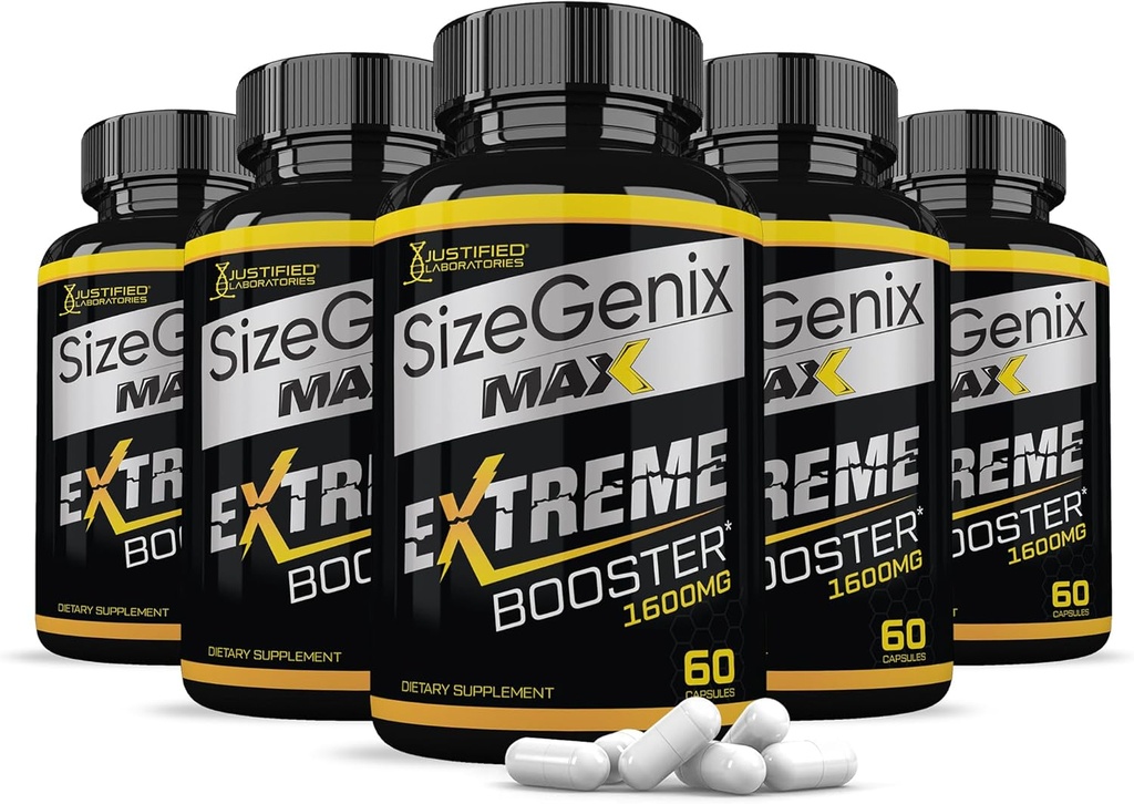 (5 Pack) Sizegenix Max 1600MG Advanced Men's Health Formula 300 Capsules