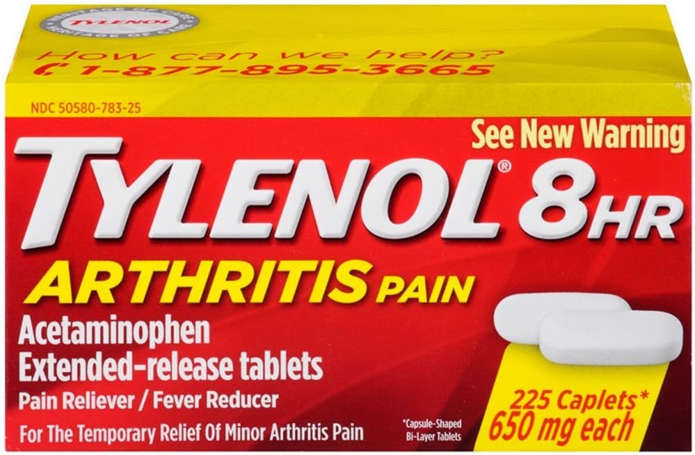 Tylenol 8時間の関節炎の痛みのレバーの熱心な減力剤の延長解放のカプレット、225の計算