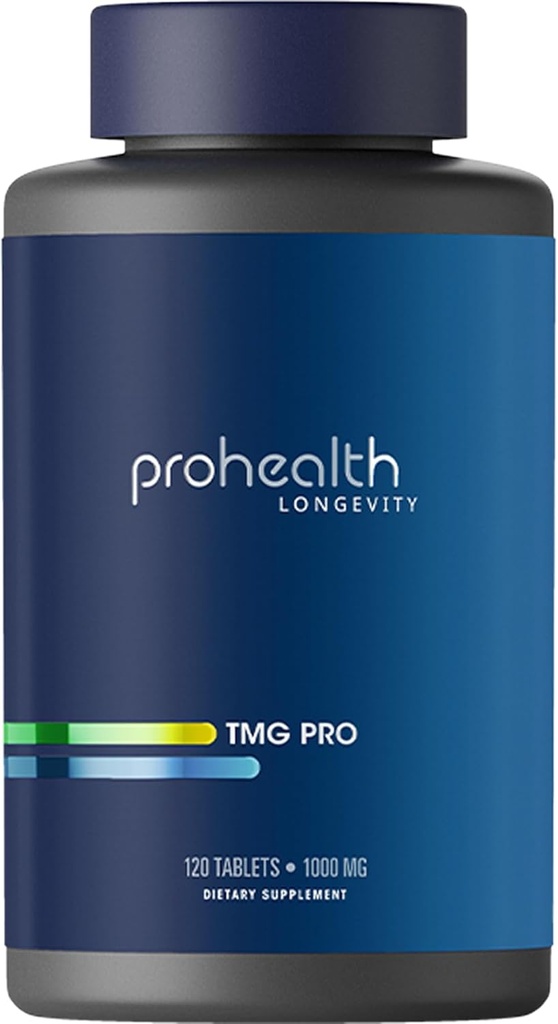 Pro Longevity | TMGサプリメント(Trimethylglycine)、Btaine Anhydrous - 1,000mg、120錠 - メチル化サポート(120カウント)