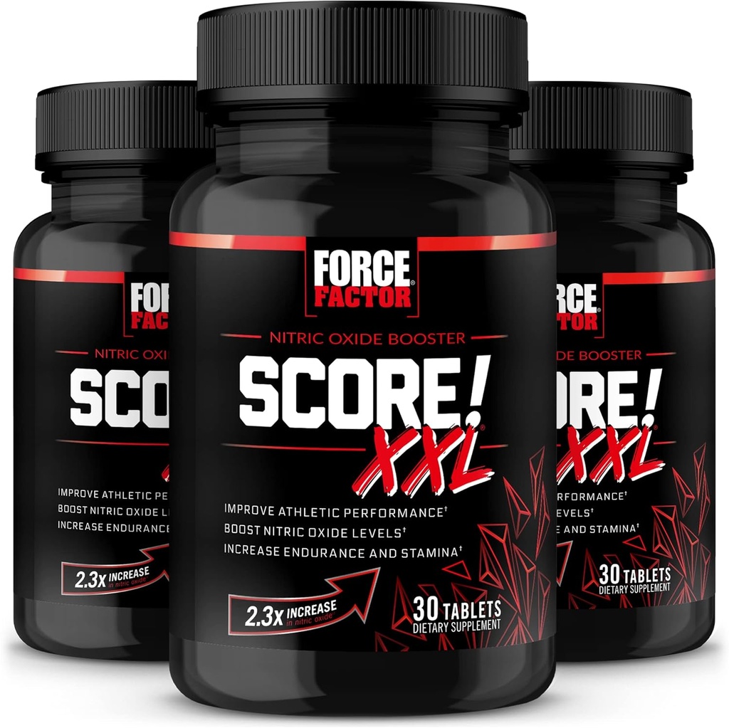 フォースファクタースコア! XXL、3パック、L-Citrulline、ブラックマカ、及びアスレチックのパフォーマンス、増加のスタミナ、及びサポート血流、90のタブレットが付いている人のニトリクト酸化物ブースターの補足