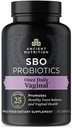 Ancient Nutrition Probiotic for Women, Once Daily Women's Probiotics for Vaginal Health, 30ct, Healthy Yeast Balance for Feminine Care, Made with Cranberry and Apple Cider Vinegar, 25 Billion CFUs*