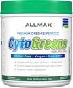 AllMAX栄養 - Cytogreensスーパーグリーンパウダー、Spirulina、Spinach&Barleyグラス、免疫&消化の健康、グルテンフリー&ビーガン、60サービング(アサイベリーグリーンティー)