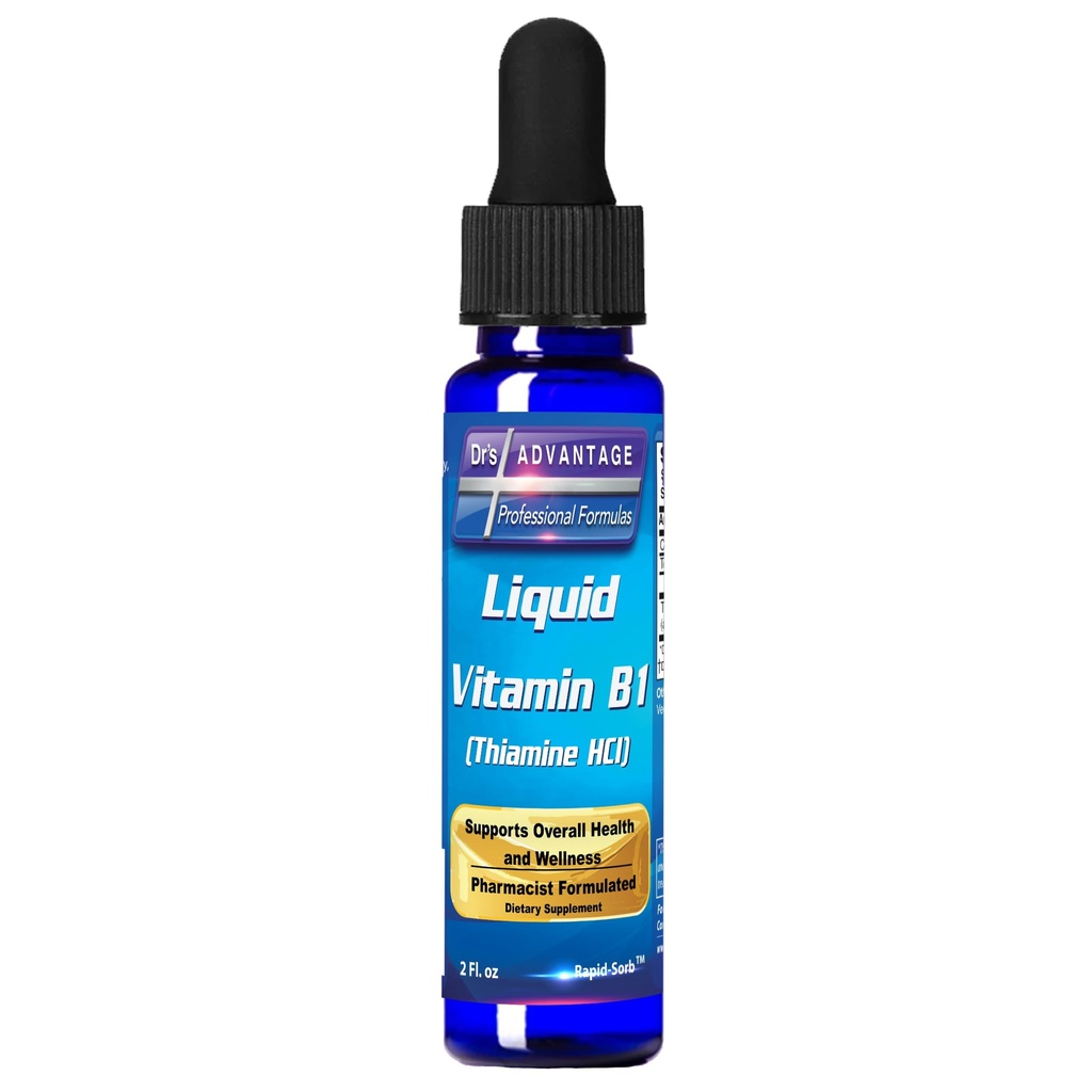Dr's の利点 液体ビタミン B1 ドロッパー 2oz - エネルギー サポートのための Thiamine B1 の補足 - エッセンシャル B1 ビタミン - Metabolism および神経系の健康を促進します