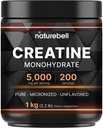 NatureBell Creatine Monohydrate Powder 1,000g, 5,000mg/サービング, 200 サービング (2.2 lb) | Micronized, Pure & Unflavored | Pre-Workout Muscle Support* | Keto, 完全菜食主義者