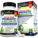 BioSchwartz毎日のプロバイオティック栄養補助食品 - ガット健康のための40億CFU - 男性と女性のためのプロバイオティクス - Astragalus&Lactobacillusと消化の健康 - 保存安定性 - 60カウント