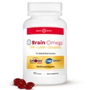 ブレインオメガとルテインとゼアキサンチン - 脳のためのオメガ3サプリメント、ハート&アイヘルス - 460 mg DHA、90 mg EPA、ルテインとゼアキサンチンサプリメント - 180Softgels(90給食)