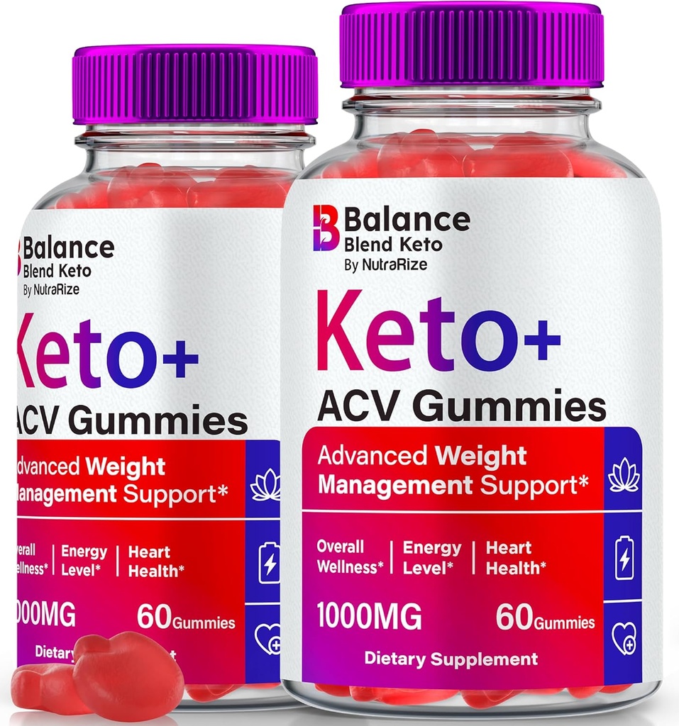 (2パック)バランスブレンドKeto ACVグミー、プレミアム減量ブレンドコンプレックス、Keto + Apple Cider Vinegar、オールナチュラルACV Ketoフォーミュラ、公式 BalanceBlend Keto Plus ACV Gomitasレビュー(120グミー)