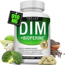 Dim Supplement 910 mg Plus BioPerine Complex - Diindolylmethane to Support Hormone Balance and Estrogen Metabolism, Helps with Menopause Acne PCOS Better Skin Bodybuilding, for Men Women, 60 Capsules