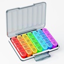 Zoksi Moisture-Proof週刊丸薬オーガナイザー4日、7日ピルボックス4X日、28ポータブルコンパートメント付き1週間旅行ピルケース、ビタミン、サプリメント、薬用容器