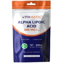 Vitamatic純粋なアルファリポ酸(ALA) サービングごとの600mg - 167のサービング-非GMO及びグルテンフリー