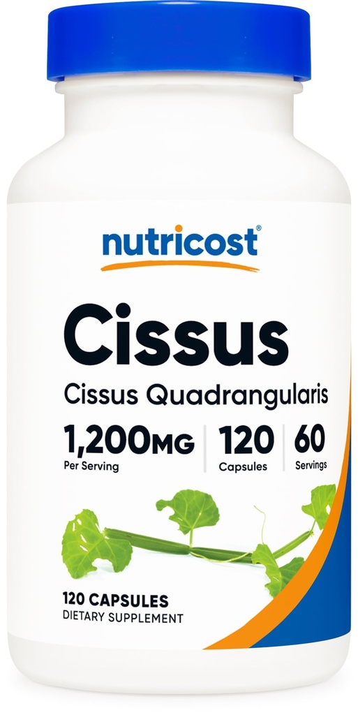 Nutricost Cissus Quadrangularis(1200mg) 120カプセル - 60 サービング、グルテンフリー、非GMO、ベジタリアン フレンドリー