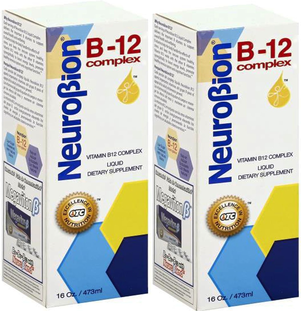 Neurobion Vitamin B12 Complex 16 Oz Liquid Citrus Flavor 2 Pack