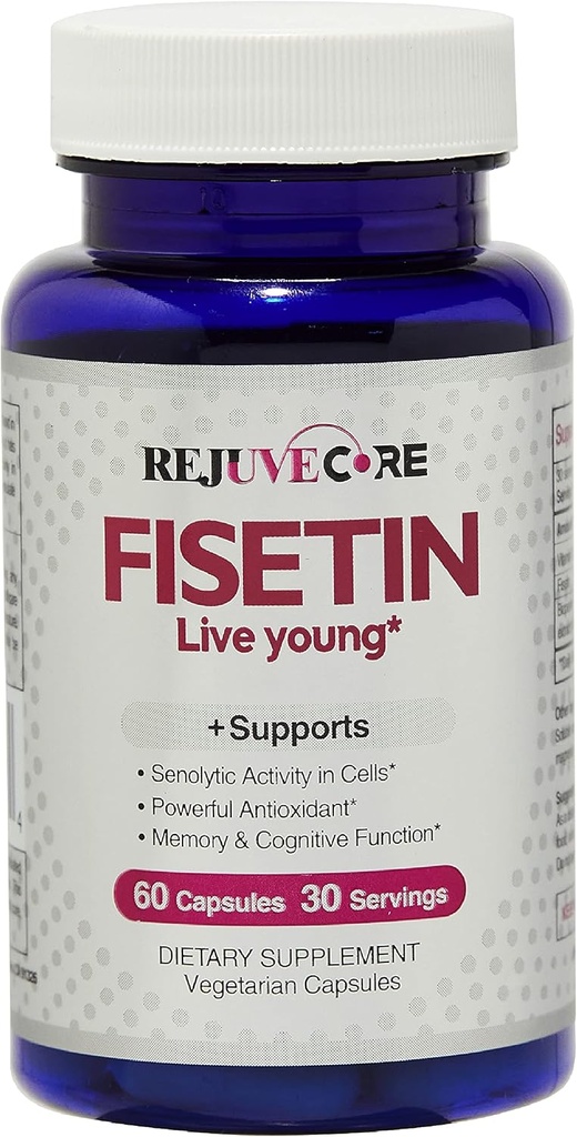 Fisetin (60カプセル、1本のびん) - 死んだ細胞をきれいにして下さい。反老化の補足。
