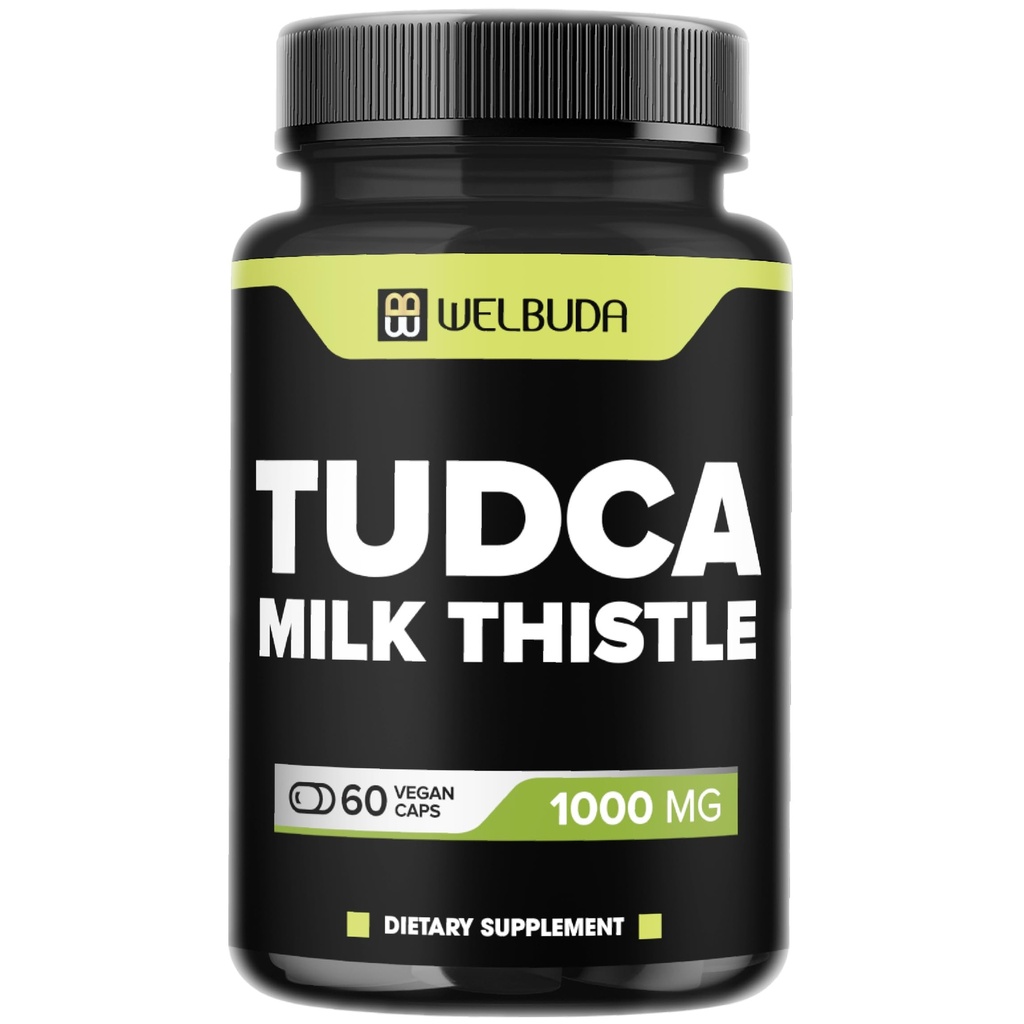 WELBUDA 1000mg Tudcaはミルクの本質のエキス- 60のビーガン カプセル-免疫システム、消化の健康、ボディ浄化及び脳の健康のためのサポート-を補います