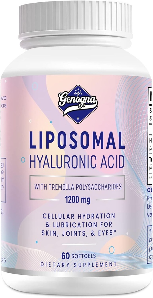 Liposomal の Hyaluronic 酸は Tremella の多糖類、二重強さの皮の水和、接合箇所の潤滑、1Pack が付いている 1000mg-high の生物利用できる食事療法の Hyaluronic のカプセルを補います