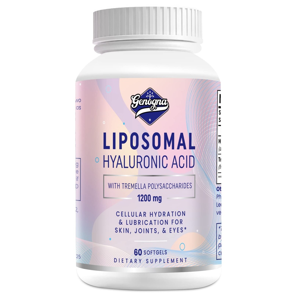Liposomal の Hyaluronic 酸は Tremella の多糖類、二重強さの皮の水和、接合箇所の潤滑、1Pack が付いている 1000mg-high の生物利用できる食事療法の Hyaluronic のカプセルを補います