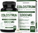 Colostrum Supplement (120 Count) 1000mg Per Serving (Bovine Colostrum Capsules from First Milking Only, Std. to Contain 20% IgG Immunoglobulins) - Grass Fed, No Fillers, Third Party Tested - USA Made