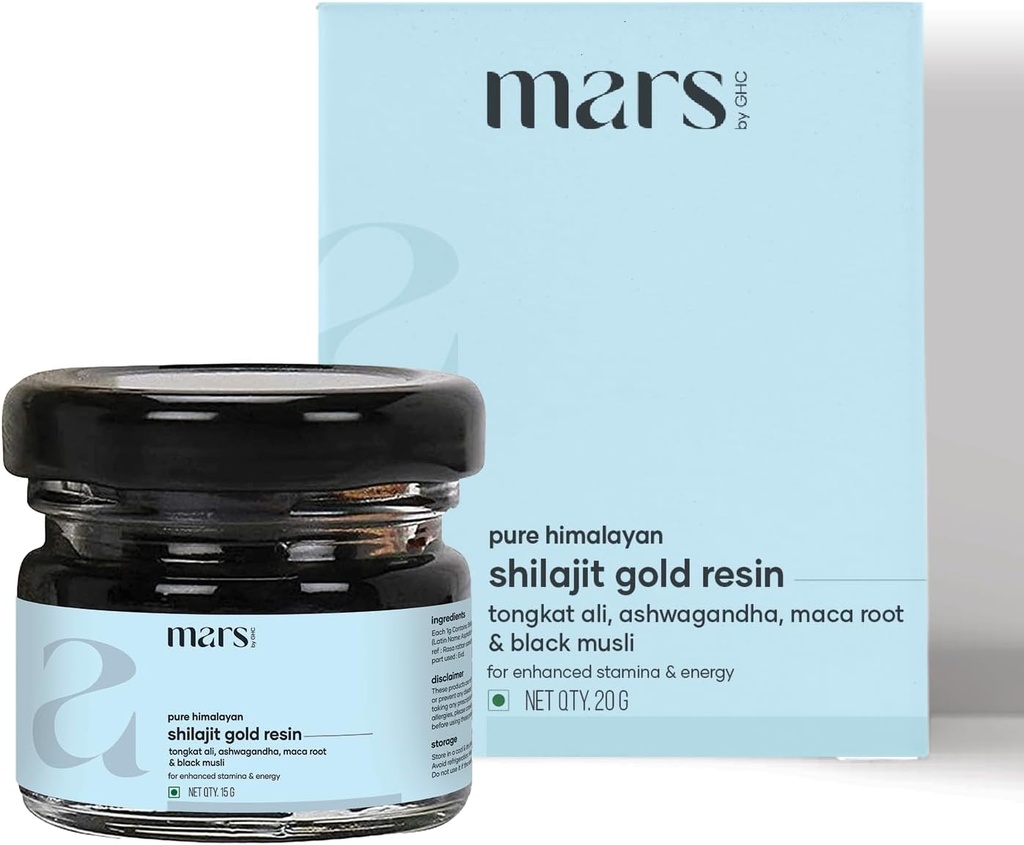 GHCピュアヒマラヤシラジットゴールド(レジン)によるマートシラジットとサージマックス - 20g - 1のパック  ヒマラヤから調達された純粋な有機シラジット樹脂