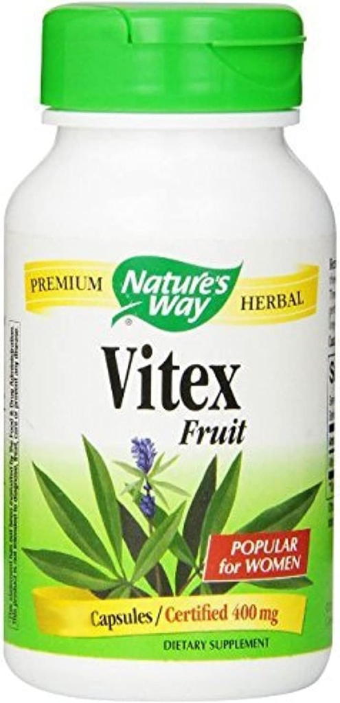 Nature's Way Vitex Chaste Tree, 400 mg, 100カウントの3パック