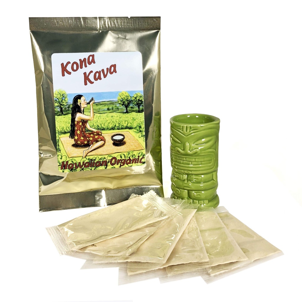 Kona Kava インスタント 30% Kavalactone Kava ドリンクシングル - トロピカル - 6 パック