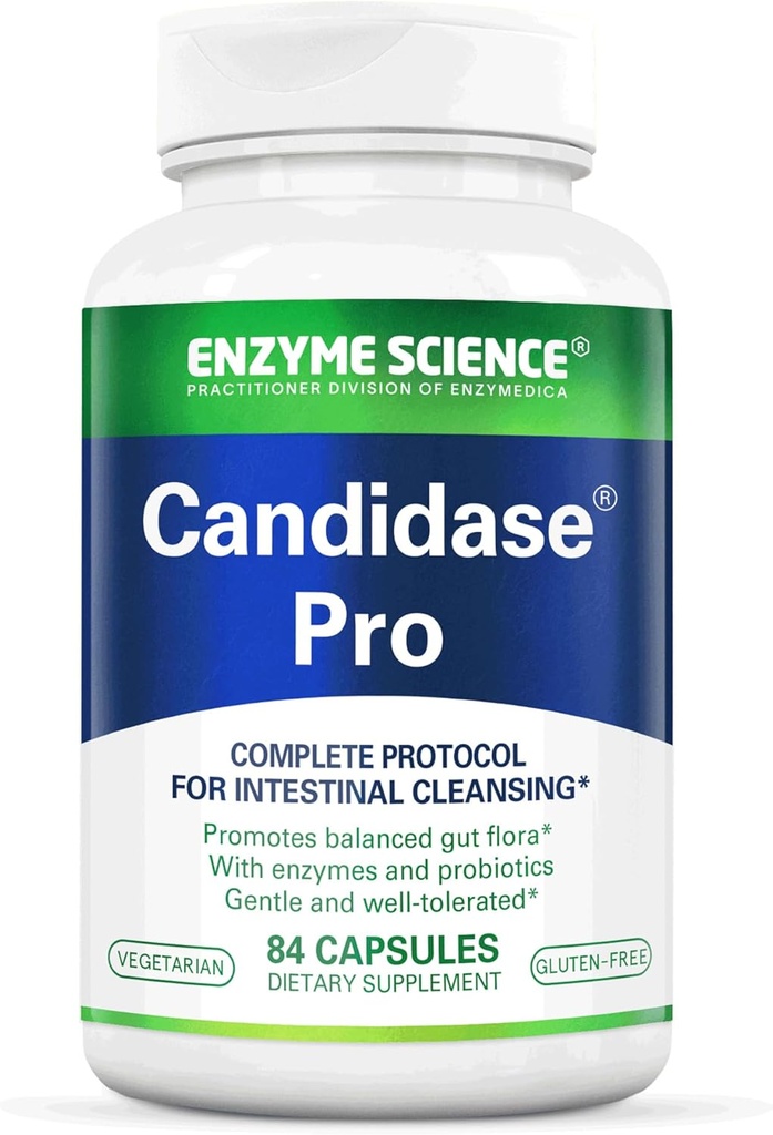 Enzyme Science Candidase Pro - Candida Cleanseと男性のためのDetoxサポートのためのプロバイオティクスデザインを備えた消化酵素 - 腸の健康 - 酵素 - 84カプセル