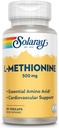 SOLARAY L-Methionine Supplement, 500 mg | 30 Count