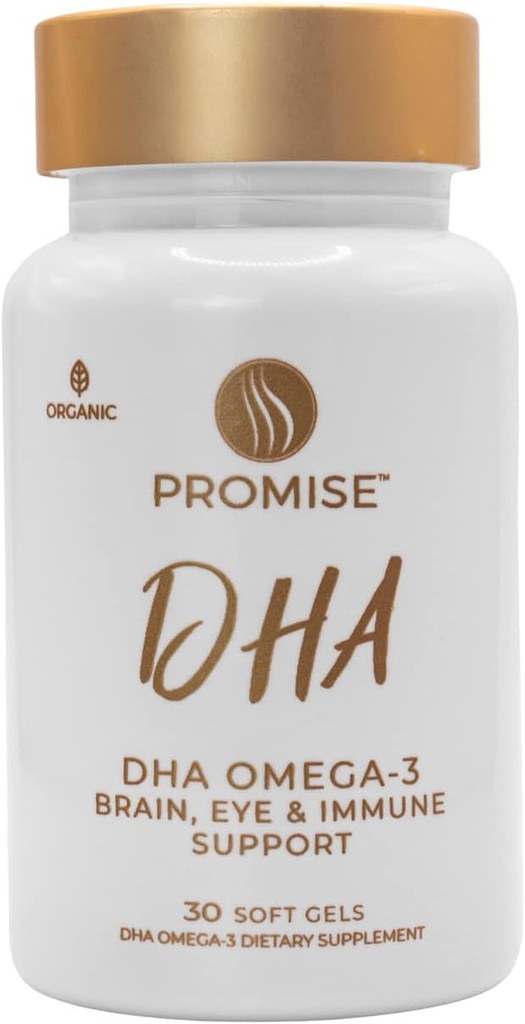 約束のPrenatal DHA - 医薬品グレードオメガ-3 DHA (3ヶ月の供給) 一日一回イチゴ風味のソフトジェルと290 mgのDHA. 赤ちゃんの脳と目の発達のためのすべての自然な胎児DHA