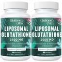 8-in-1 Liposomalのグルタチオン2400のMGの高吸収の酸化防止方式– Hyaluronic酸と、アルファ リポ酸、Resveratrol -皮、レバーのデトックス及び免疫システム、120のSoftgels