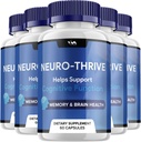 Neuro Thrive Brainサプリメントカプセル - NeuroThrive Pills、Neuro Thrive C認知サポートとレビュー、300カプセル