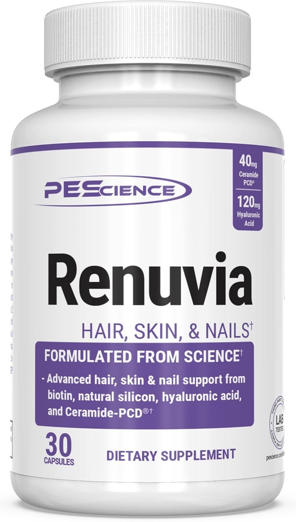 PEScience Renuvia、1つの毎日の毛皮および釘のHyaluronic酸のブレンド、30カプセル