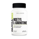 NutraBioアセチルL-カルニチン(ALCAR)サプリメント、500mg - サポート自然エネルギー生産、メタボリック管理、および全体的な健康、90カプセル