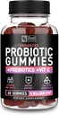 大人と子供のためのプロバイオティックグミー(60カウント  5億CFU)w / Organic Berry Antioxidants & Vitamin C for Immune Support and Digestion gummy- Prebiotics and Probiotics for Women Gummies