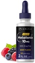カルリール メラトニン10mg | 2 fl oz 液滴 | ベリーフレーバー | 大人用 | GMO ベジタリアン サプリメント