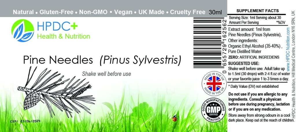 HPDC + 健康&栄養スラミンシキミック酸式 - パインニードル、スターアニス、フェネル - チンチャーエキス - 1 fl oz / 30ml