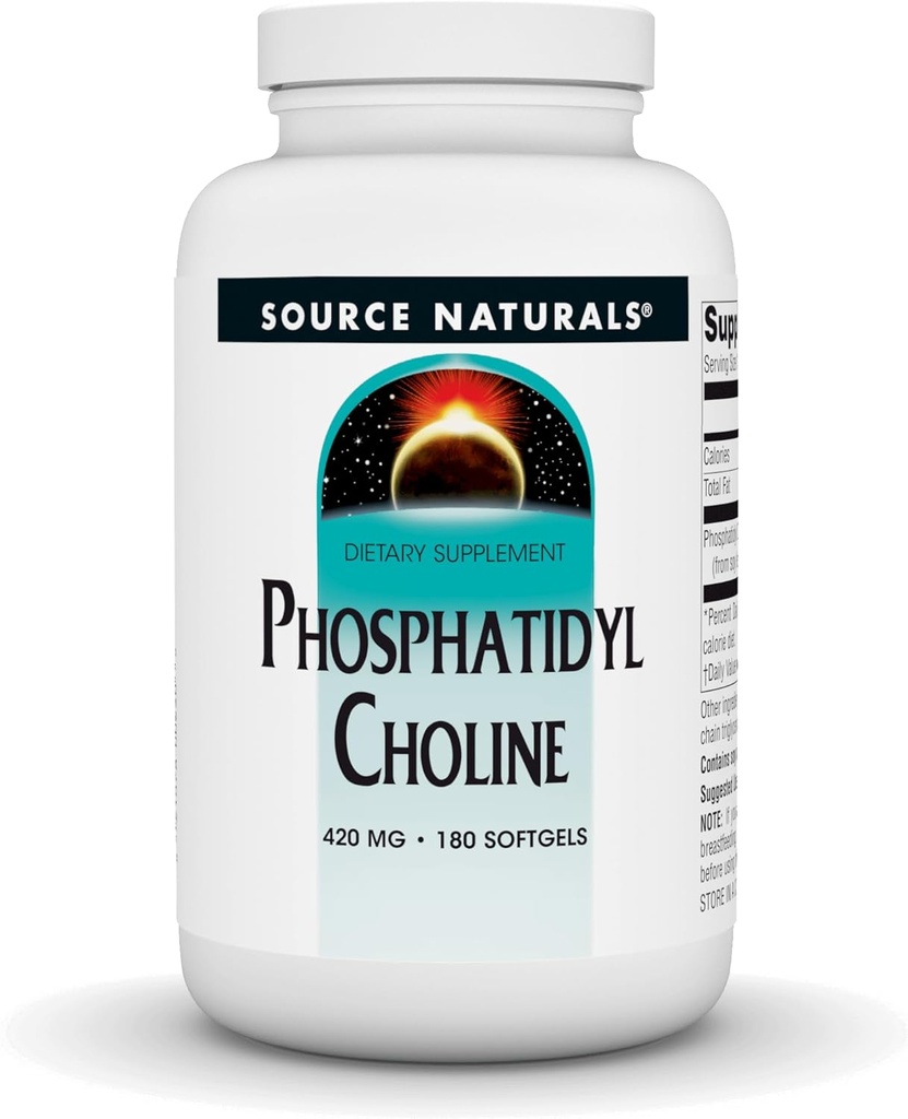 ソースNaturals Phosphatidylコリン、Lecithin 420 mgのサプリメント - 180 Softgels