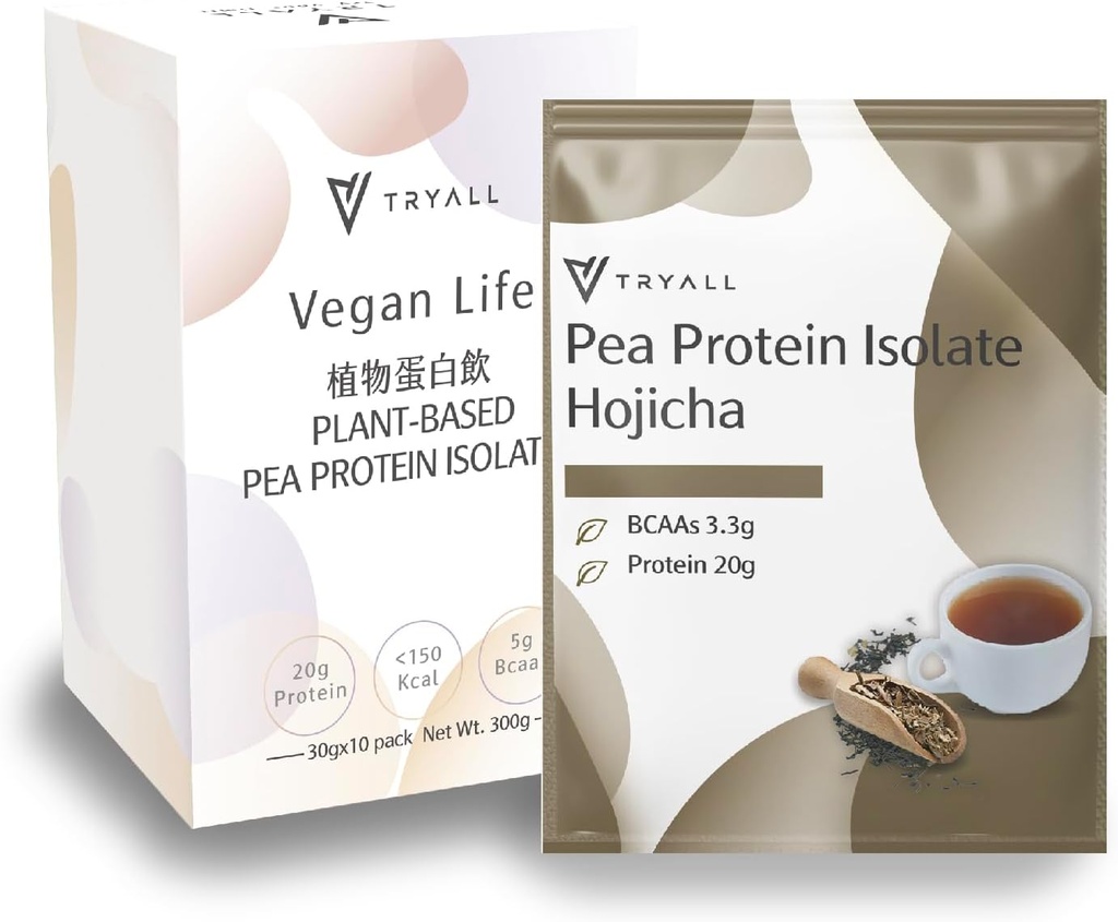 TRYALLの植物はPeaの蛋白質の粉の隔離剤(蛋白質の20g)旅行磨き粉(10のパック)を基づかせていました
