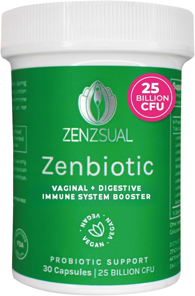 女性のためのZSUALのZenbiotic Probioticsサポート– 25億CFU、腟の健康及びpHのバランス サポート、臭気及びイースト制御、腸及び消化器の健康、尿の慰め、ホルモンのバランス、30のビーガン カプセル