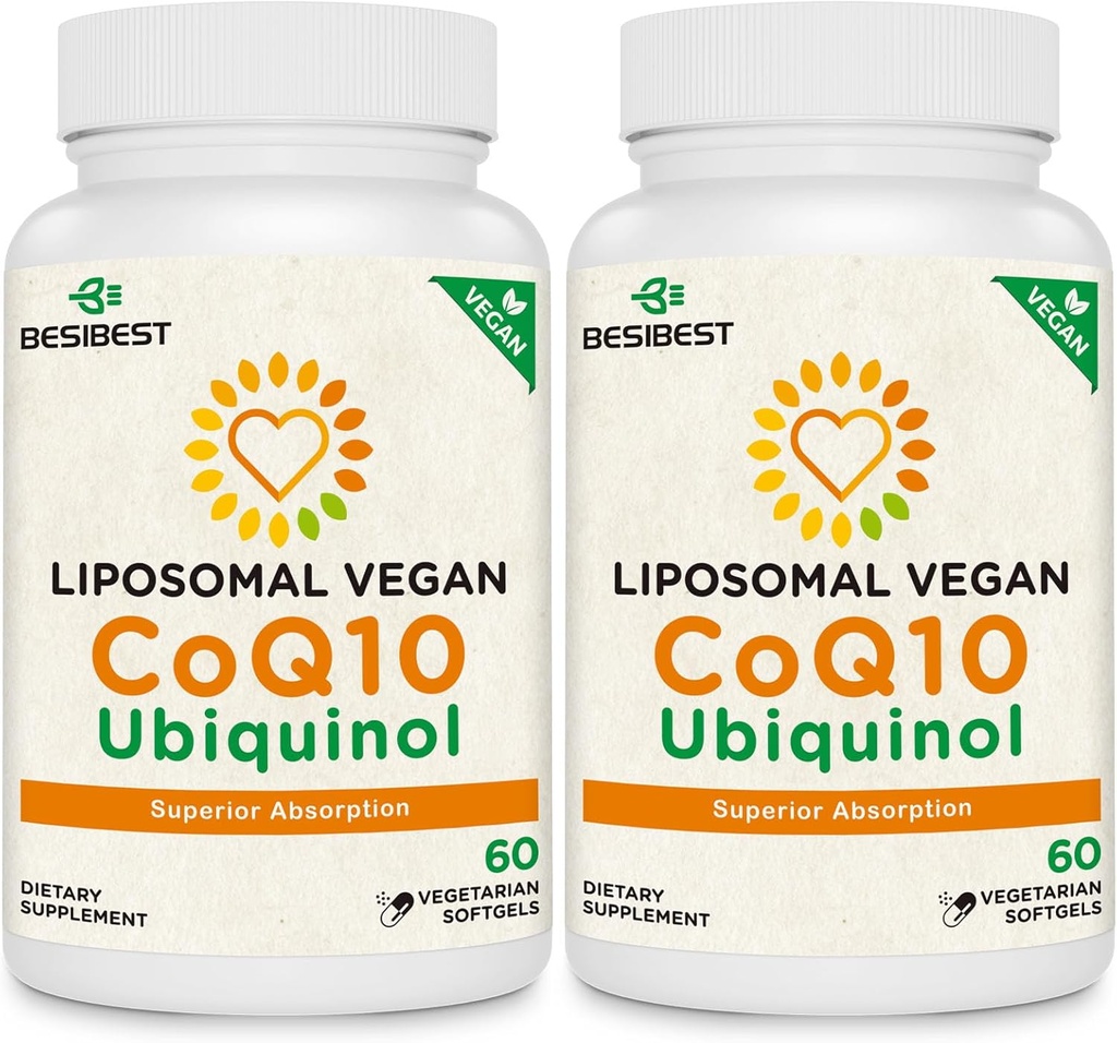 1000mg Liposomal CoQ10 Ubiquinol、120のビーガンSoftgels、高い吸収のUbiquinol CoQ10の補足、中心機能及びエネルギー生産のためのCoenzyme Q10の活動的な酸化防止の形態