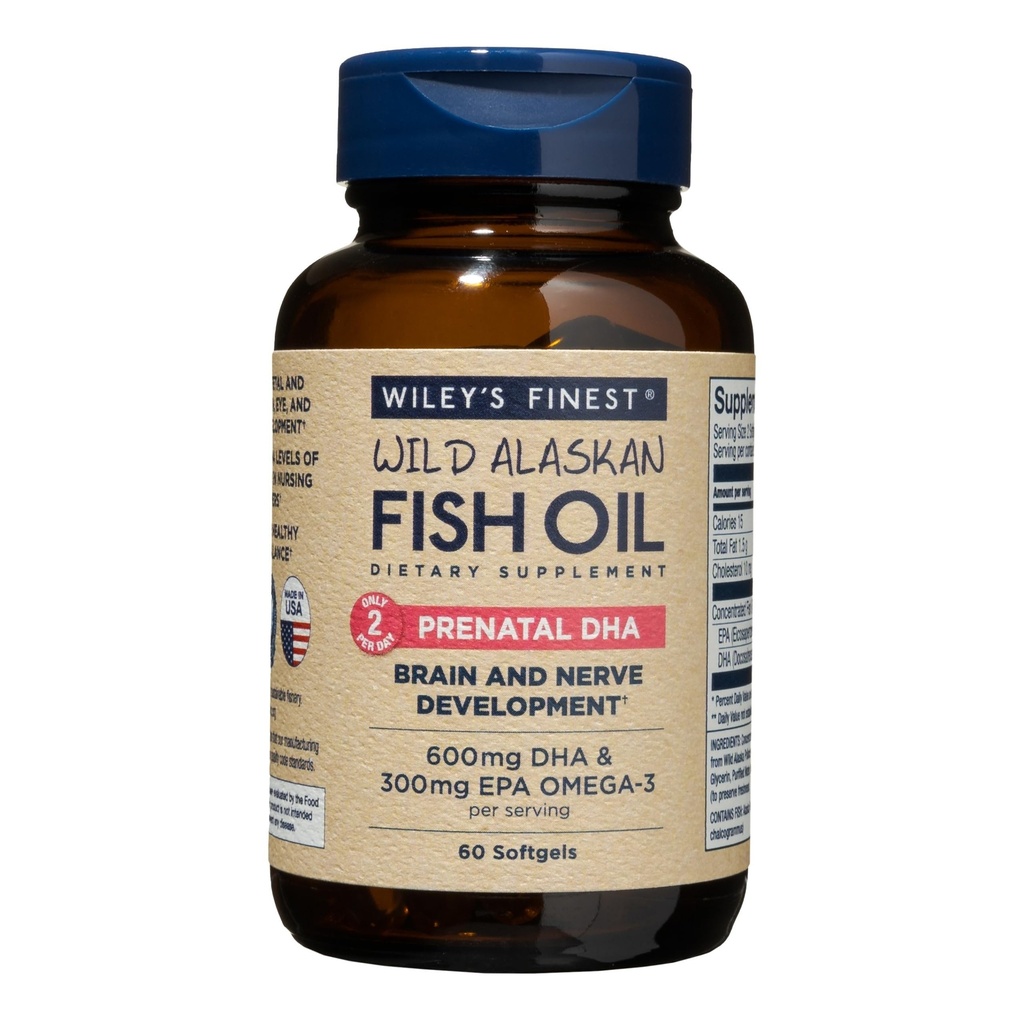 ウィリーの最高級ワイルドアラスカフィッシュオイルプレナタルDHA - 900mg EPAとDHAオメガ3s妊娠中の女性と授乳中の母親 - 60Softgels(30 Prenatal Vitamin Offerings)
