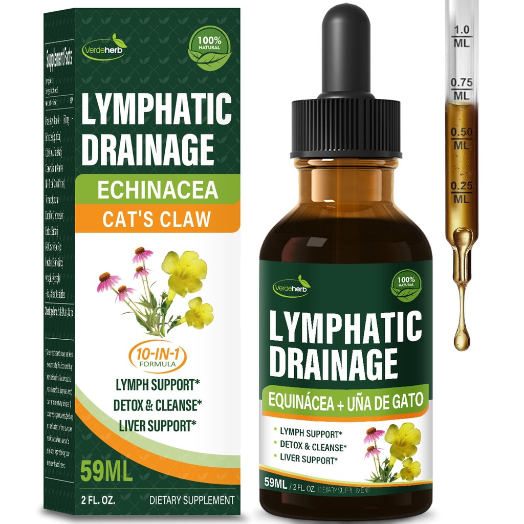 Cleaversのリンパ排水の低下はリンパシステムDetoxのクレンジング、Echinacea、ミルクのアザミ、猫の爪、ターメリック、タンポ、Buldockの免疫サポート補足を高めます。 2oz